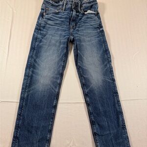 American Eagle Men's Straight Jeans 26x28 Blue Distressed